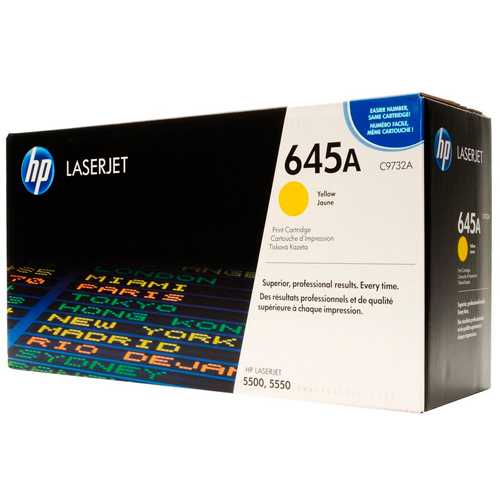 toner hp 645a c9732a laserjet color 5500, 5500n, 5550 rendimiento 12000 páginas.