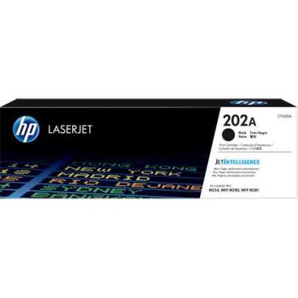 toner hp 202a cf500a negro lj pro m254dw, m254dn, m281fdw rendimiento 1400 pags