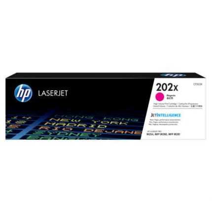 toner hp 202x cf503x magenta lj pro m254dw, m254dn, m281fdw rendimiento: 2500 pags