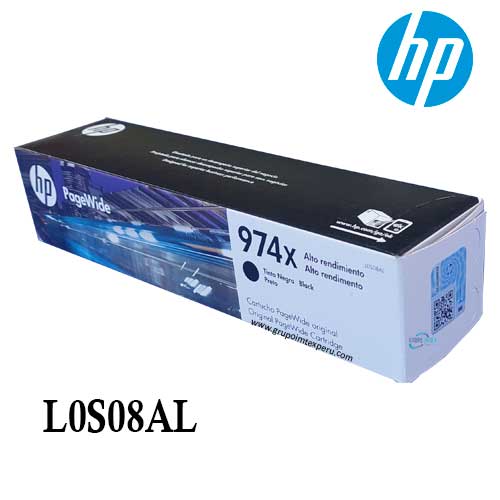 Tinta Hp 974Xl L0S08Al Black Pagewide Pro Series 352, 377, 452Dw, 477Dw, 552Dw, 577Dw