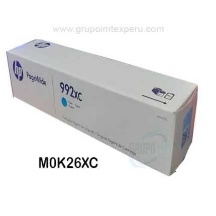 TINTA HP 992XC CYAN M0K07XC WideP77440dN