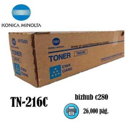 toner konica minolta tn-216c cian bizhub c280 a11g491