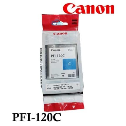 Tinta Canon Imageprograf Tm-200, Tm-205, Tm-300, Tm-305, Gp-200, Gp-300【Pfi-120c Cyan】Capacidad 130ML