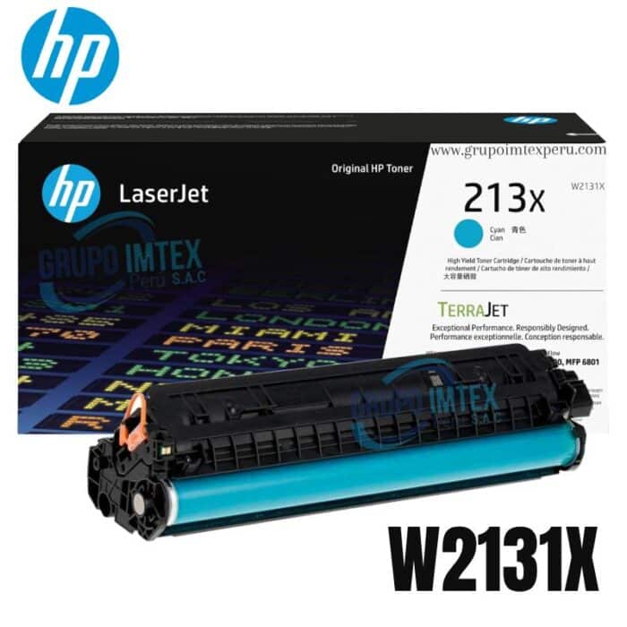 Toner Hp 213X W2131X  Cyan , LaserJet  5700, 5800, 6700, 6701, 6800, 6801, X55745, X654, X677