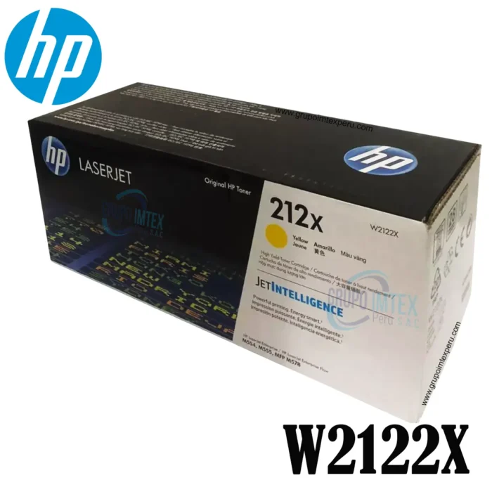 Toner Hp W2122X 212X Amarillo Enterprise M555, M554Dn, Enterprise Flow Mfp M578   