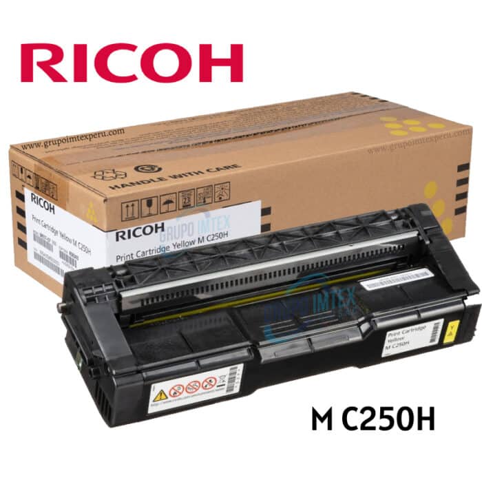 Toner Ricoh M C250H Amarillo,  M C250Fw, P C301W, M C251Fw, 