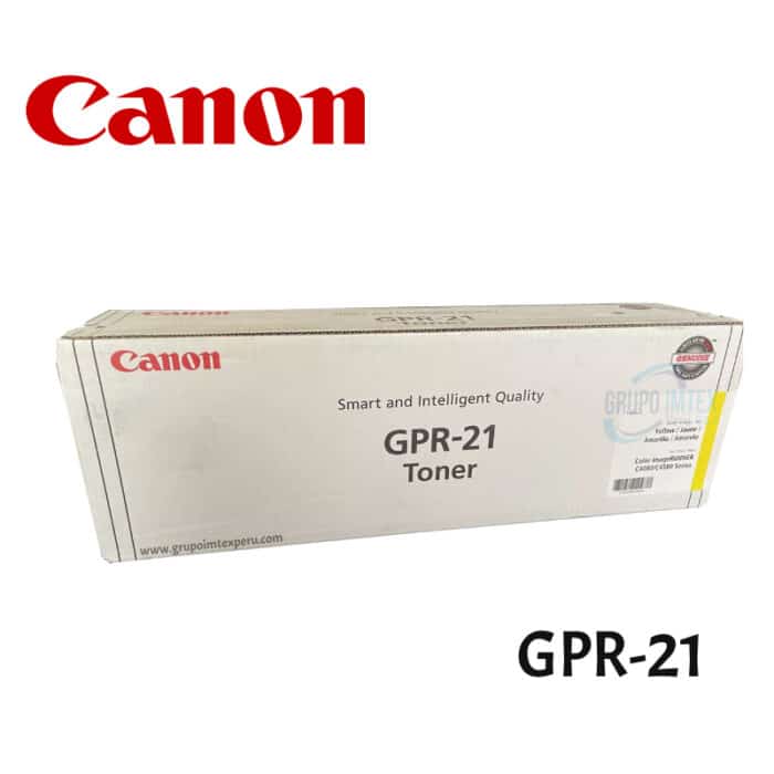 Toner Canon GPR-21 Amarillo iR C4580, 4080, Rendimiento 30,000 paginas