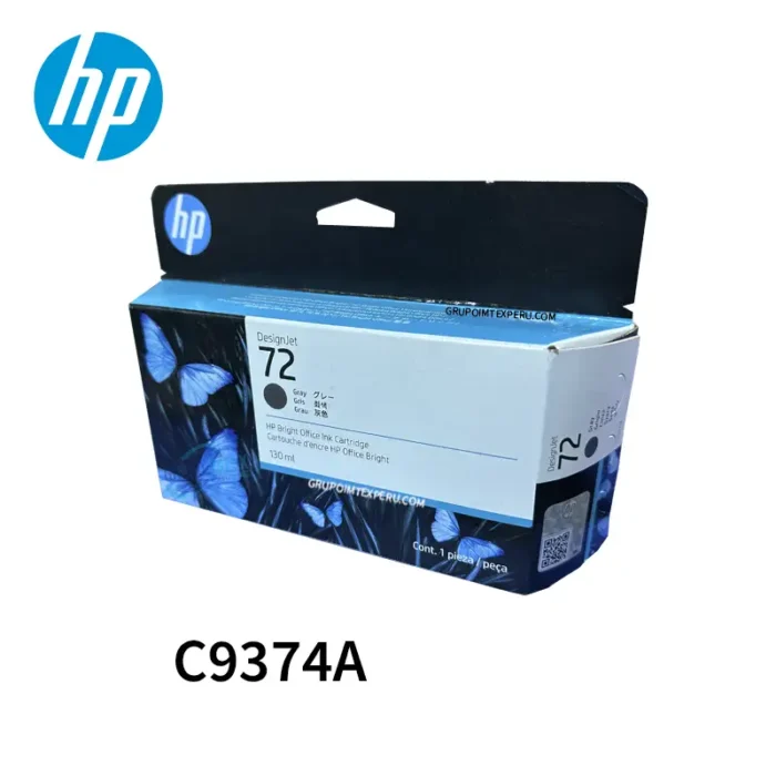 Tinta Hp 72 C9374A 130Ml Gray Designjet T610, T620, T770, T1100, T1120, T1200, T1200 Hd, T2300 Emfp, T790, T795, T1300