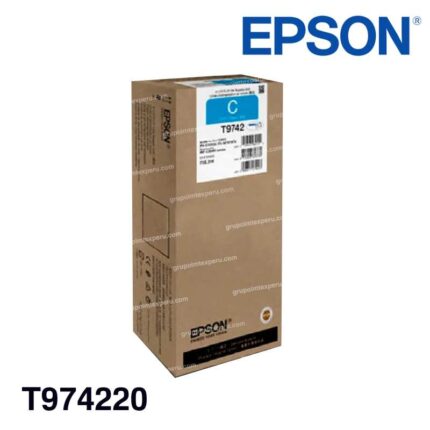 Bolsa de Tinta Epson T974 Cian Original (T974220) para WorkForce Pro WF-C869R