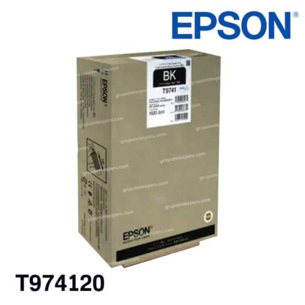 Bolsa de Tinta Epson T974 Negro Original (T974120) para WorkForce Pro WF-C869R