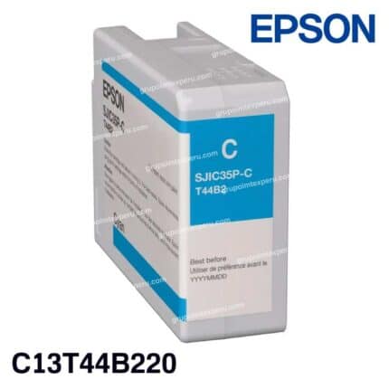 Cartucho de Tinta Epson SJIC35P Cian Original (C13T44B220) para ColorWorks C6000 y C6500