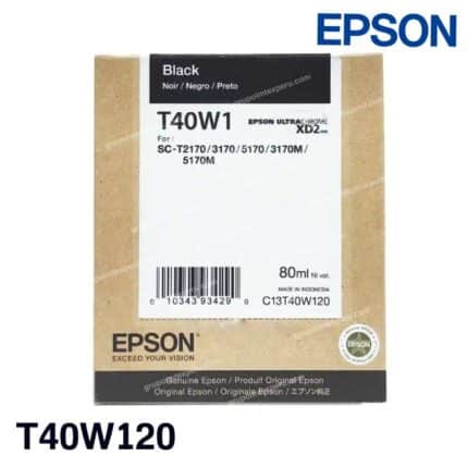 Cartucho de Tinta Epson T40W Negro Original (T40W120) de Alta Capacidad para SureColor T3170 y T5170