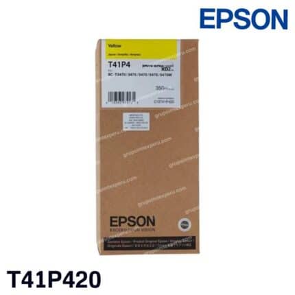 Cartucho de Tinta Epson T41P Amarillo Original (T41P420) de Alta Capacidad para SureColor T7770D y T7770DM
