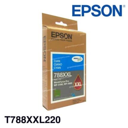 Cartucho de Tinta Epson T788XXL Cian Original (T788XXL220-AL) para WorkForce Pro WF-5190 y WF-5690