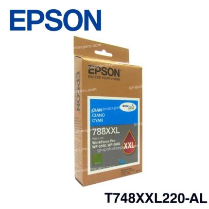 TintaEpson Cian T748XXL220-AL WorkForce Pro WF-6090, WF-6590, WF-8090 y WF-8590 Original